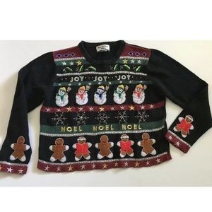 PetiteM UGLY CHRISTMAS SWEATER SNOWMAN Gingerbread